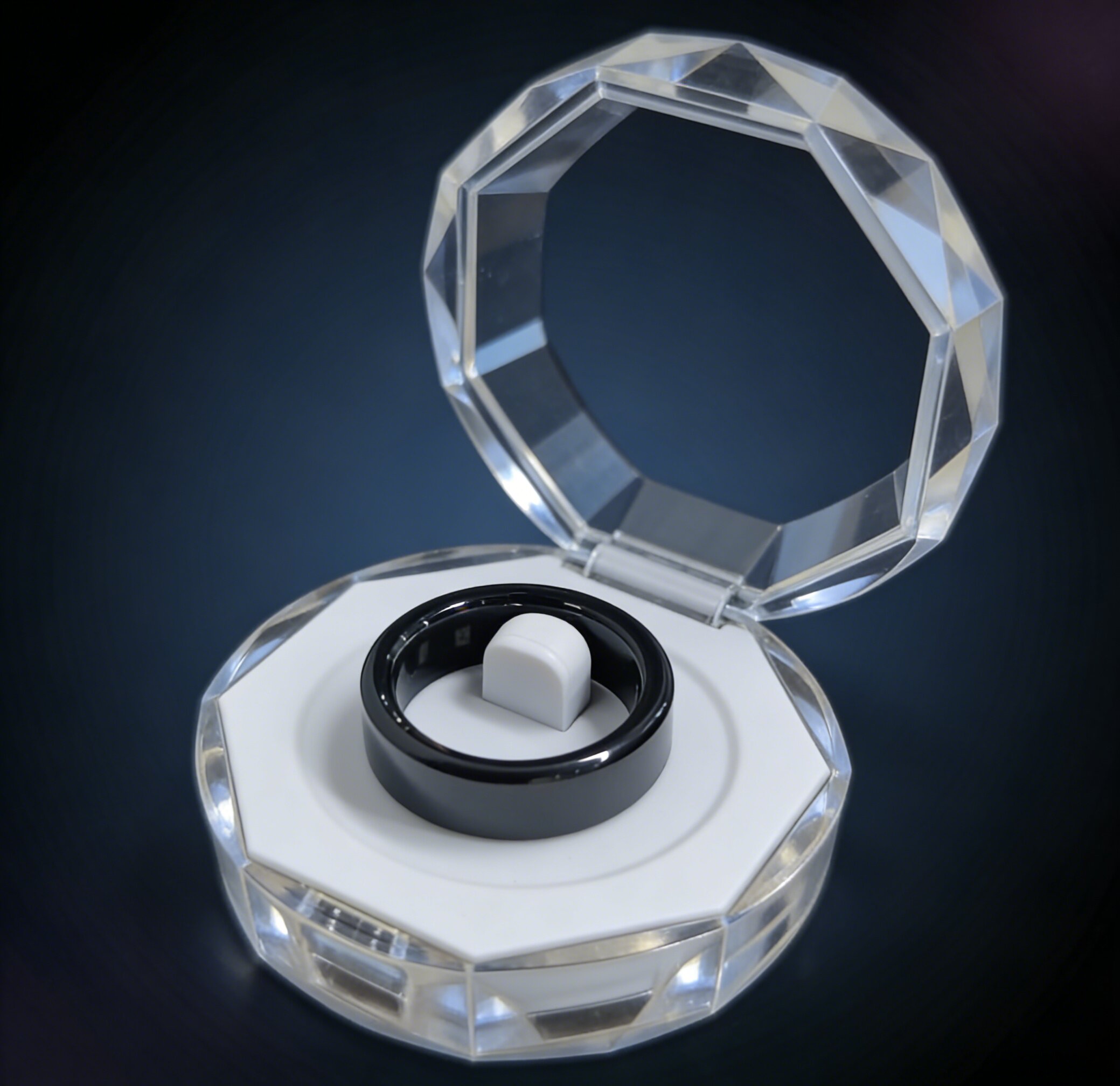Medical-grade white polymer smart ring